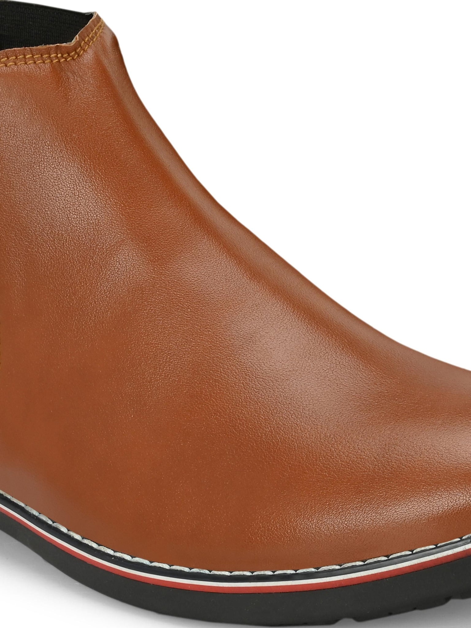 Men Leather Mid-Top Chelsea Boots