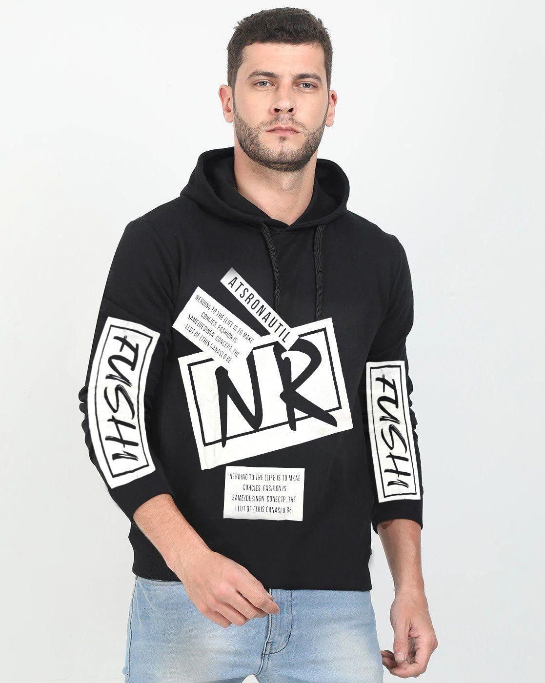 Men's Cotton Printed Full-Sleeve Hoodies