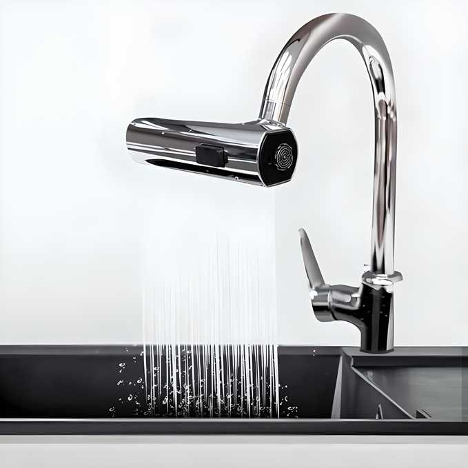 3 in 1 360' Waterfall Kitchen Faucet, Touch Faucet, Extender for Kitchen Sink