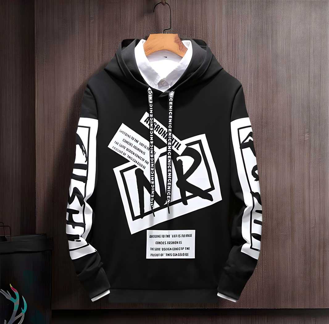 Men's Cotton Printed Full-Sleeve Hoodies